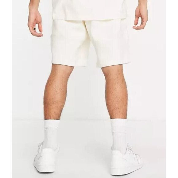 Adidas Adicolor Clean Classics 3-Stripes Shorts Gym & Running Ivory Small HC1969 - Picture 6 of 8